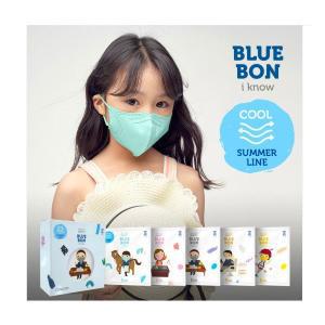 블루본 아이노우 썸머라인 어린이마스크 컬러 새부리형 소형 50매