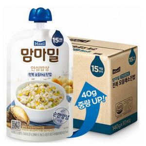 맘마밀 안심밥상 전복모듬채소 140g x 10팩