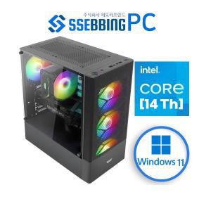 쌔삥PC 윈도우탑재 인텔 14세대 조립식 컴퓨터 조립컴 스팀 파이널스 배그 게이밍PC 본체