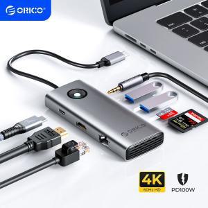 USB분배기 호환 USBC허브 3.0 멀티 허브 포트 ORICO-타입 C 4K60Hz 도킹 스테이션 USB RGB HDMI DP1.4 PD10