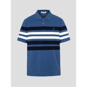 [빈폴멘] 컬러블럭 피케 칼라넥 티셔츠  블루 (BC3242O20P)