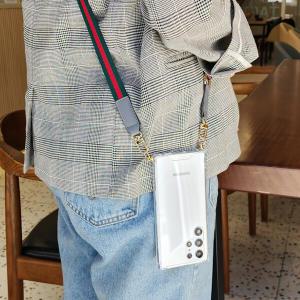 아이폰 12 프로 맥스 미니 핸드폰 목걸이 스트랩 투명 케이스 방탄 범퍼 폰줄