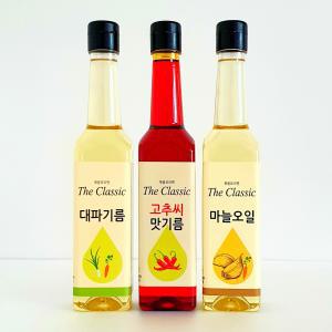 더클래식 국산 고추기름500ml /파기름 /마늘오일택1종 국산 고추씨 대파 마늘 당근