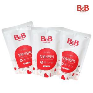 비앤비 젖병세정제 액상형 리필 500ml X 3개 과일 젖병 아기 주방 세제 유아