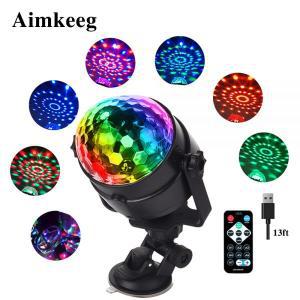 미니빔프로젝트 가정용빔프로젝터 휴대용 캠핑용 Aimkeeg 5 V USB IR 리모컨 RGB LED 매직 크리스탈 회전