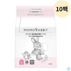 모모래빗 에코씽씽 팬티 여아 기저귀 대형 26p 10팩