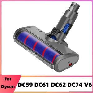 다이슨호환 진공 청소기 부품용 소프트 롤러 클리너 헤드 LED 헤드라이트 포함 V6 애니멀 DC58 DC61 DC74