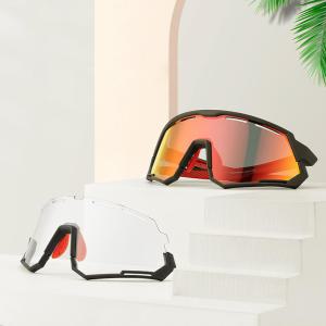 자전거 스포츠 고글 2in1 렌즈 편광 변색 선글라스