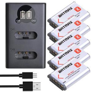 소니카메라배터리 충전식배터리 Batmax NP-BX1 배터리 및 LED USB 듀얼 충전기, 소니 ZV-1 DSC-RX100 HX300