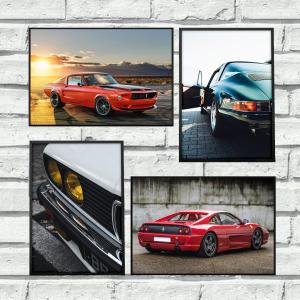 올드카 자동차 포스터 30종 브로마이드 액자 빈티지 클래식카  E30 머스탱 포르쉐 페라리