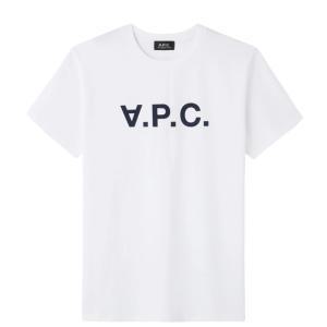 [국내발송] 23SS A.P.C. 아페쎄 남성 VPC 벨벳 로고 반팔 티셔츠 화이트 COBQX H26586 IAK
