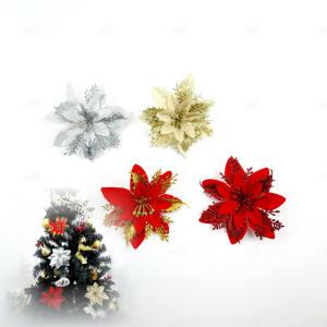 크리스마스 성탄절 트리 리스 데코 꾸미기 빨간 꽃 장식 플라워 조화 가랜드 벽장식 소품 레드 골드