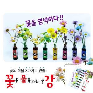 십햐 꽃물감 꽃감 50ML 8가지색상 드라이플라워 생화염색용액 생화꽃염색