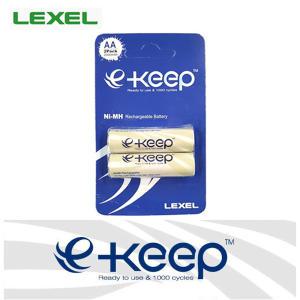 렉셀 e-keep AA 충전지 2알 (카드포장) / LEXEL Ni-MH 2000mAh 대용량 충전용 배터리