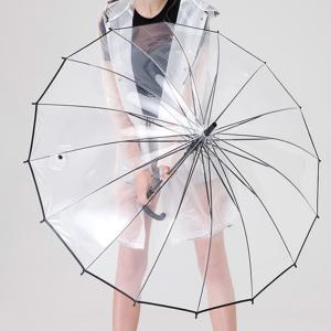 강하고 안전한 비닐 투명 장우산 특대형 키즈 초등 중 고등 학생