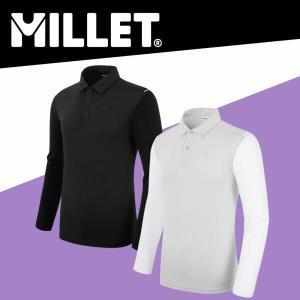 [밀레] 밀레 남성 여름용 소매 냉감 원단 긴팔티셔츠 에크랑S 카라 티셔츠 MXSUT256