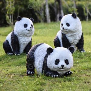 귀여운 팬더 조각 정원 조형물 굿즈 동물 모형 가든 피규어
