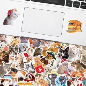 고양이 밈 노트북 캐리어 방수 스티커 50장 세트