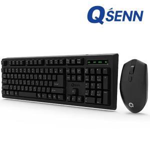 큐센 QSENN MK450 블랙 무선 키보드 마우스 세트 키스킨 포함