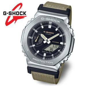 정품] G-SHOCK 지얄오크 메탈 패브릭밴드 전자 군인시계 GM-2100C-5A