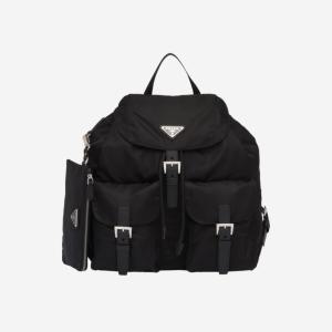 [정품] 프라다 리나일론 미디움 백팩 블랙 Re-Nylon Medium Backpack 458035