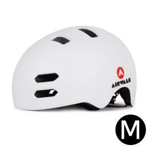 Airwalk 스포츠 헬멧 어반 (화이트) (M)인라인 스케이트 라이딩 사이클 자전거 헬맷 안전