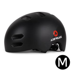 Airwalk 스포츠 헬멧 어반 (블랙) (M)사이클맷 자전거 라이딩 안전 운동용 스케이트 아시안핏 킥보드 튼튼