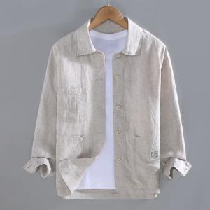 남자 린넨자켓 여름 얇은 자켓 남성 셔츠형 블레이저 간절기 셔츠