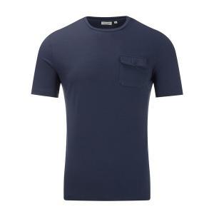 [하프클럽/프랑코페라로]남성 포켓 베이직 라운드 티셔츠 네이비 (A0B121149)