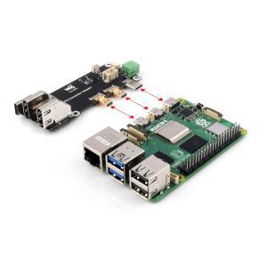 라즈베리 파이 5 4B 용 다기능 어댑터 마이크로 HDMI-C 호환 2 가지 전원 공급 방법 듀얼 4K 출력