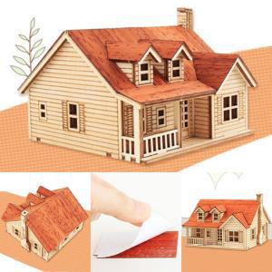 미니어쳐 집 만들기 나무 웨스턴 하우스 미국 서부 카우보이 주택 목재 조립 키트 입체 퍼즐 DIY 입채