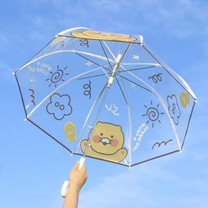 카카오프렌즈 돔형 8폭 투명 장우산 춘식이