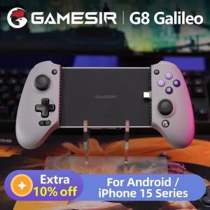 컨트롤러 GameSir G8 갈릴레오 C 타입 모바일 게임 패드, 아이폰 15 시리즈 및 안드로이드용, PS, G-터치,
