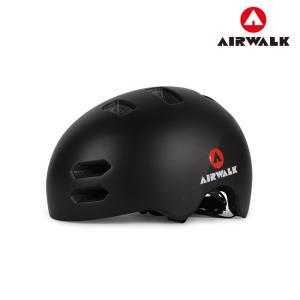 (Airwalk) 어반헬멧 블랙안전모 보호장구 운동 자전거 스케이트보드 스포츠 인라인 킥보드 머리장비