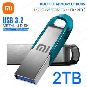 샤오미 USB 3.2 플래시 드라이브, 금속 방수 펜 디스크 TYPE-C 어댑터, 2TB, 512GB, 64GB
