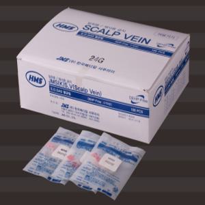 나비침 나비바늘 Scalp vein Set/DEHP-Free,HMS 한국사푸라이 100개입  21G/ 23G / 24G / 25G