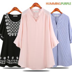 [허밍퍼플]여름 신상 블라우스 셔츠 남방 결혼식 정장 미시 마담 엄마 옷 66~130 세련
