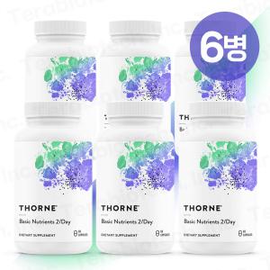 쏜리서치 베이직 뉴트리언트 투퍼데이 종합비타민 60캡슐 6병 Thorne Basic Nutrients