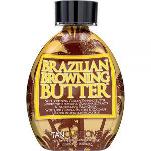 Ed Hardy 브라질리언 브라우닝 버터 다크 태닝 로션 - 강력한 피부 수분 공급을 위한 쿠푸아쿠 및 코코넛