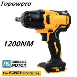 DeWALT 20V 배터리 1200NM 전기 무선 렌치 12 인치 브러시리스 임팩트 드릴 스크루드라이버 전동 공구 자동