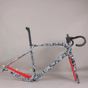 Seraph-Gravel 탄소 자갈 자전거 프레임, 사용자 정의 페인트, 물결 색상, 초경량, T1000 GR047