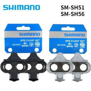 자전거클릿 SHIMANO SPD SM SH56 SH51 Stollen MTB 자전거 릴리스 멀티 페달 w/cleat 무트 플랫 플로트 버