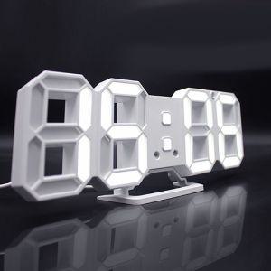 3D LED 벽시계 3단밝기 탁상시계 디지털 알람시계 온도계 달력 벽시계 LED시계