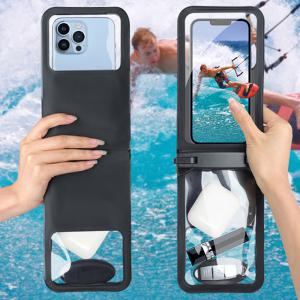 z플립방수팩 물놀이 워터파크 갤럭시 스마트폰 휴대폰 대용량 투포켓 방수팩 터치 IPX8