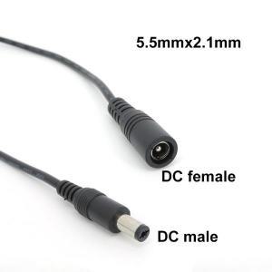 DC 전원 공급 케이블 암-수 플러그 커넥터 와이어 연장 코드 어댑터, 12V 스트립 라이트 카메라용, 5.5x2.1