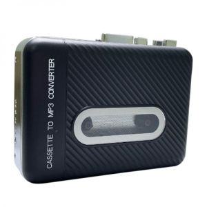 카세트 플레이어 마이마이 USB 캡처 워크맨 테이프 MP3 사운드 변환기로 PC 없이 U 디스크로 변환 블랙 1세