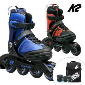 K2 인라인 스케이트 에디 주니어 블루 블랙레드 모음 아동인라인스케이트+가방+보호대 신발항균건조기 휠커