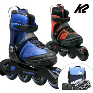 K2 인라인 스케이트 에디 주니어 블루 블랙레드 모음 아동인라인스케이트+가방+보호대+헬멧 신발항균건조기