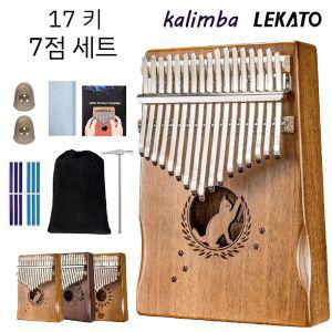 피아노 kalimba 3형 고양이 칼린바 17 키 세트 귀여운 어린이 악기 천연 나무 소리