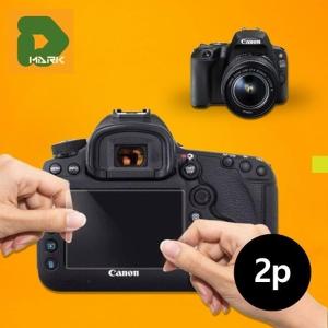 2매 캐논 EOS 200D 카메라 HD 액정보호필름 광학 유리